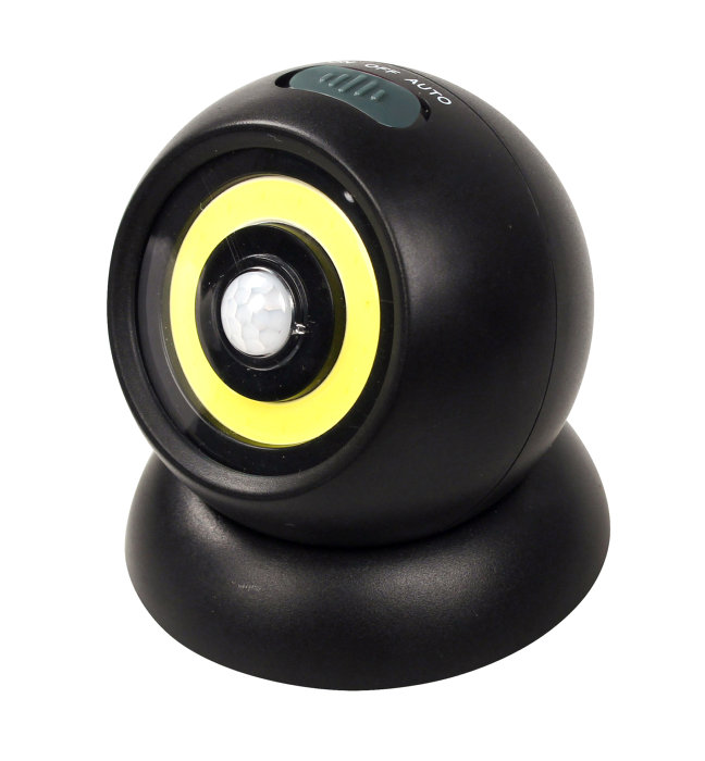 LED-lampe med sensor sort